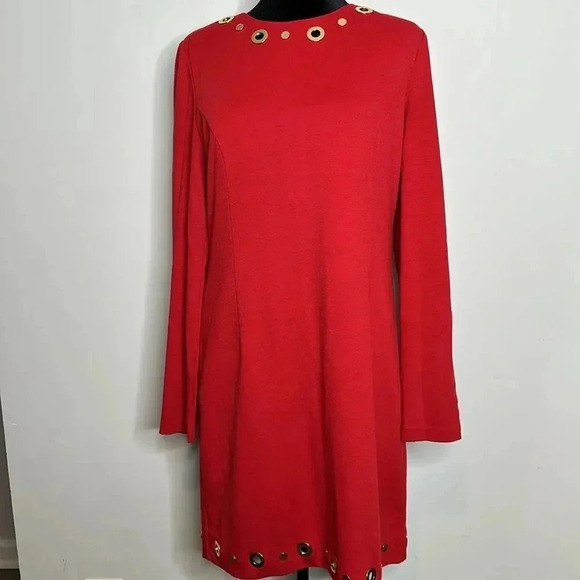 Michael Kors Red Dress with Gold Details - Picture 2 of 8